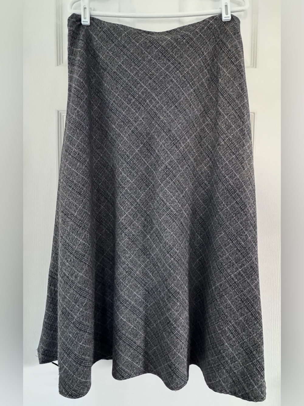 Jones Wear Gray Plaid A-Line Skirt SZ 12